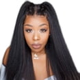thumbnail image 3 of DOPI Natural Curly Synthetic Wig Fashion Women Gradient Black Long Wigs 16inch, 3 of 3