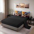 thumbnail image 4 of Erosebridal Rooster Twin Bedding, Celestial Moon Bedding Comforter Set, Black Reversible 7pcs, 4 of 6