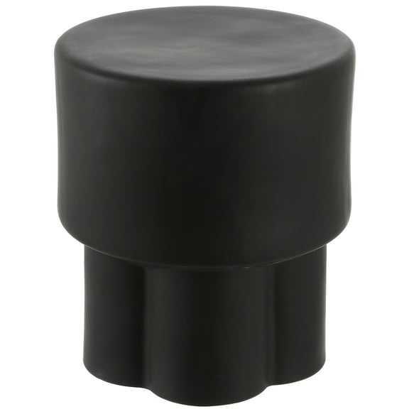 SAFAVIEH Cordiz 14" Transitional Solid Ceramic Garden Stool, Matte Black