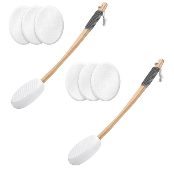 Lotion Applicator For Back Feet 3 Replaceable Pads With 1 Long Handled Back Lotion Applicator For Elderly Women