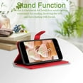 thumbnail image 3 of for iPhone SE 2022 Case/iPhone SE Case,iPhone 8/7 Case,6/6S Phone Case Wallet Card Holder,Leather Stand Flip Cases,Wrist Strap  Closure Protector,Shockproof Protective Cover (Red), 3 of 14