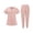 Pink-40117AA, variant on Women's Scrub Sets Stretch V-Neck Top and Cargo Pant Scrub Set Nurses Working Uniforms with Pocket