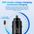 thumbnail image 7 of USB C Car Charger,Type C Car Charger Adapter 2Pack FiveBox 38W PD&QC Dual Port Fast Charging Block Cigarette Lighter Adapter Compatible with iPhone 14 13 12, Samsung Galaxy(Black), 7 of 7