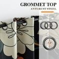thumbnail image 4 of Black Boho Floral 100% Blackout Curtains for Bedroom 63 inch Long 2 Panels Mid Century Botanical Black Out Curtains for Living Room Grommet Thermal Insulated Room Darkening Window Drapes,52Wx63L, 4 of 8