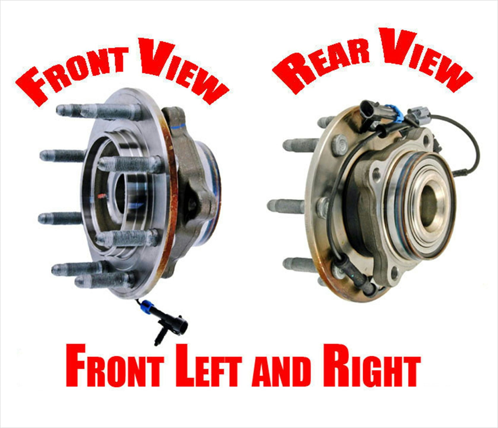 (2) Front Wheel Bearing and Hub Assemblies for 0710 Silverado 2500HD