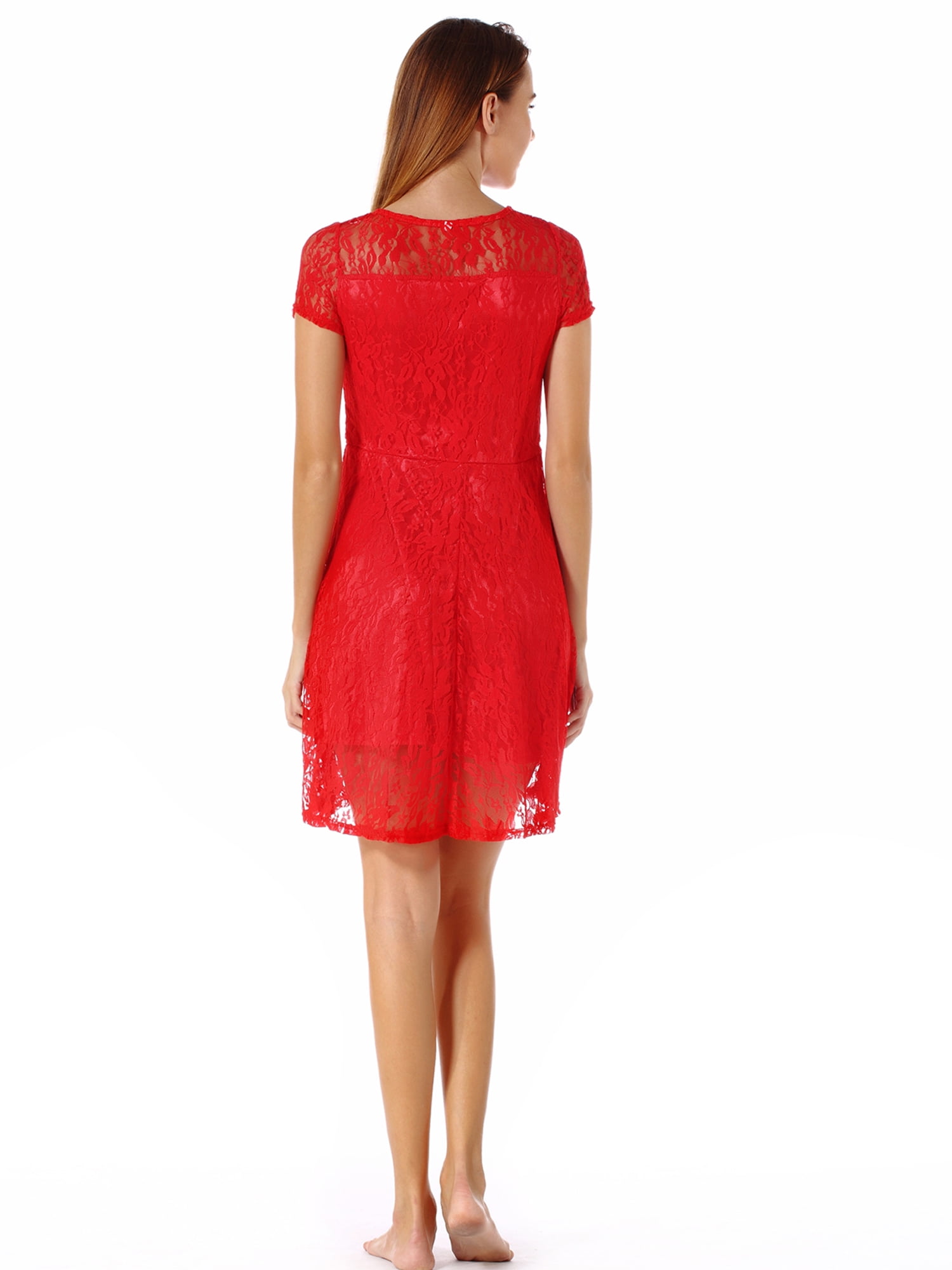 chinese dress ladies Calvin Klein Chiffon Bell Sleeve Dress Red 6 at Amazon Women's Clothing  store main image 0