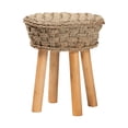 thumbnail image 5 of bali & pari Denver Natural Seagrass and Acacia Wood 5-Piece Dining Nook Set, 5 of 6