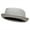 Grey, variant on Big Size Wool Upbrim Pork Pie Fedora - Black XL-2XL