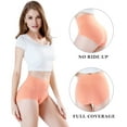 thumbnail image 5 of Wirarpa Women's Underwear High Waisted Full Coverage Cotton Briefs 4 Pack(M, Soothing Sea/Orange/Slate Rose/Lilac), 5 of 6