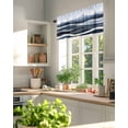 thumbnail image 6 of Abstract Blue Gray White Mountain Window Valance Curtain Modern Rod Pocket Short Curtain for Living Room, Bedroom & Kitchen Window Decor 60x18in, 6 of 8