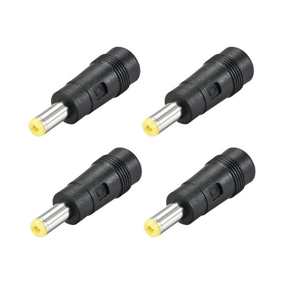 4Pcs DC Power Converter,5.5mm x 2.1mm Male to 5.5mm x 2.5mm Female Adapter Connector