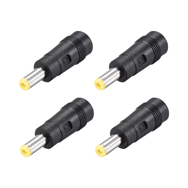 4Pcs Convertidor de Poder DC, Adaptador Conector Macho 5.5mm x 2.1mm a Hembra 5.5mm x 2.5mm