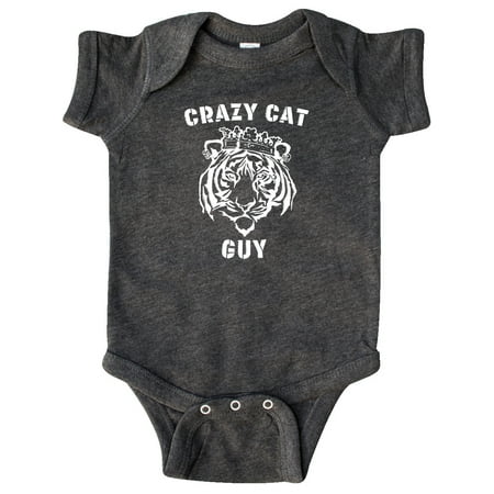 

Inktastic Crazy Cat Guy Tiger with Crown Gift Baby Boy or Baby Girl Bodysuit