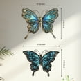 thumbnail image 4 of Liffy Metal Butterfly Wall Decor,2Pack 12" Hanging Glass Butterfly Outdoor Decor,Garden Decorative Ornaments Outside for Home,Yard,Fence,Patio, 4 of 6