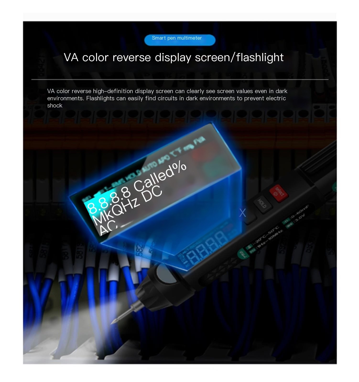 A3008 highconfiguration Multifunctional Pen Multimeter High Precision Digital Universal Meter Intelligent Phase Sequence Measurement Multimeter Anti-Burn