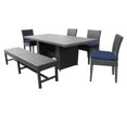 thumbnail image 1 of Belle Table de Salle à Manger Rectangulaire pour Patio Extérieur avec 4 Chaises 1 Banc, 1 of 2