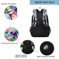 thumbnail image 4 of FORMRS Unisex School Backpack 17" Student Travel Bag with Laptop Compartment, Green Wavy Plaid, 4 of 7