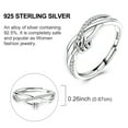 thumbnail image 6 of MULA Original European 925 Sterling Silver Open Finger Ring Sunflower Heart Love For Women Birthday Gift Jewelry, 6 of 6
