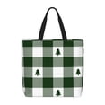 thumbnail image 1 of Easygdp Green White Lumberjack Plaid Bolsa Tote para Mujer, Bolso de Hombro para Trabajo, Playa, Viajes, Compras y Supermercado, 1 of 7