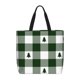 thumbnail image 1 of Easygdp Green White Lumberjack Plaid Bolsa Tote para Mujer, Bolso de Hombro para Trabajo, Playa, Viajes, Compras y Supermercado, 1 of 7