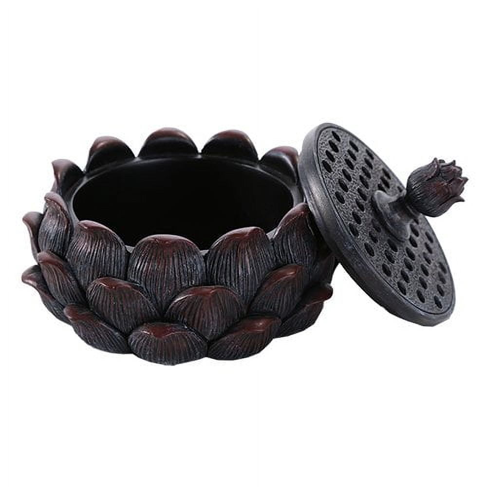 Auspicious Lotus Shape Buddha Meditation Incense Burner Holder Infuser