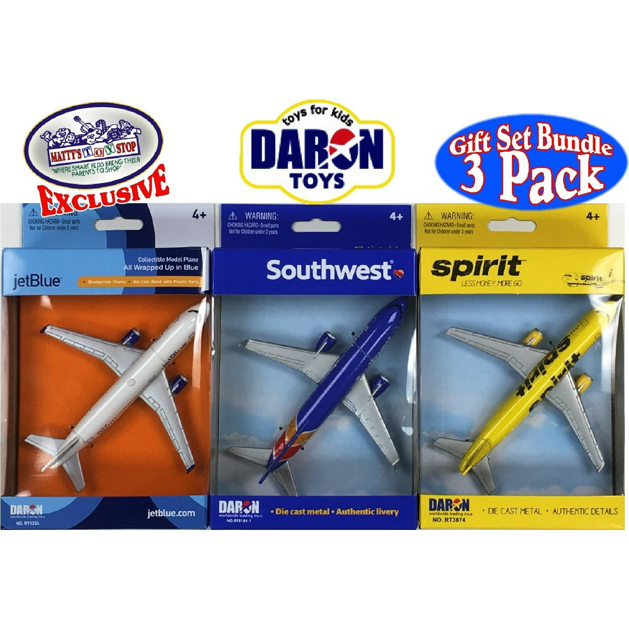Daron Southwest, Jetblue Spirit Airlines Die-Cast Planes Mattys Toy Stop  Exclusive Gift Set Bundle - 3 Pack | Walmart Canada