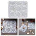 thumbnail image 2 of Diy Resin Crystal Epoxy Mold Christmas Tree Snowflake Elk Pendant Keychain Listing Jewelry Silicone Mold Set D9T4, 2 of 6