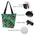 thumbnail image 4 of Honeii Green Mosaic Glass Print Women Top Handle Satchel Handbags,Fashion Handbag,Messenger Tote Bag Purse for Women,Shoulder Bag Handbag for Travel, Work, 4 of 6