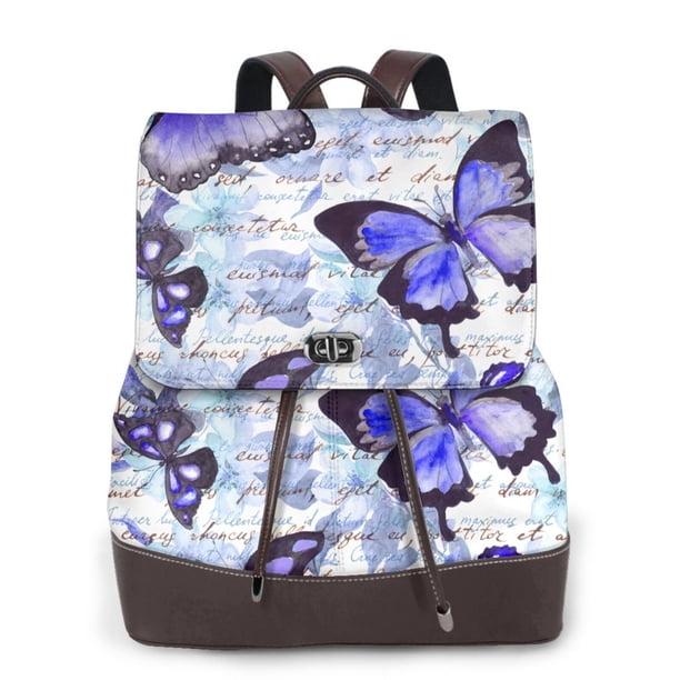 Fotbe Butterflies Mochila Bolso con Estampado para Mujer, Mochila Antirrobo de Nylon Impermeable, Bolsa Ligera de Hombro