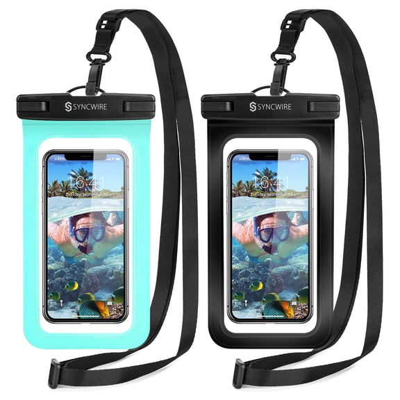 pannbo Waterproof Phone Pouch 2-Pack Universal IPX8 Waterproof Phone Case Dry Bag with Lanyard for iPhone 16 15 14 13 12 Pro Samsung S25 S24 S23 and More Up to 7 Inches