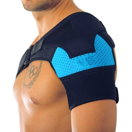 Shoulder Stability Brace Adjustable Shoulder Support with Pressure Pad, Light Breathable Rotator Cuff Shoulder Support for Sport, Dislocated Joint, Shoulder Pain