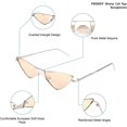 thumbnail image 2 of Ubiuo Small Cat Eye Sunglasses Women Punk Party Metal Rock Candy Color Glasses B2721, 2 of 4