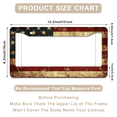 thumbnail image 3 of 1 Pcs American Flag License Plate Frame, License Plate Cover for Car Decorative Parts, Aluminum License Plate Bracket Holder Rust-Proof Weather-Proof for US Standard Car, 3 of 9
