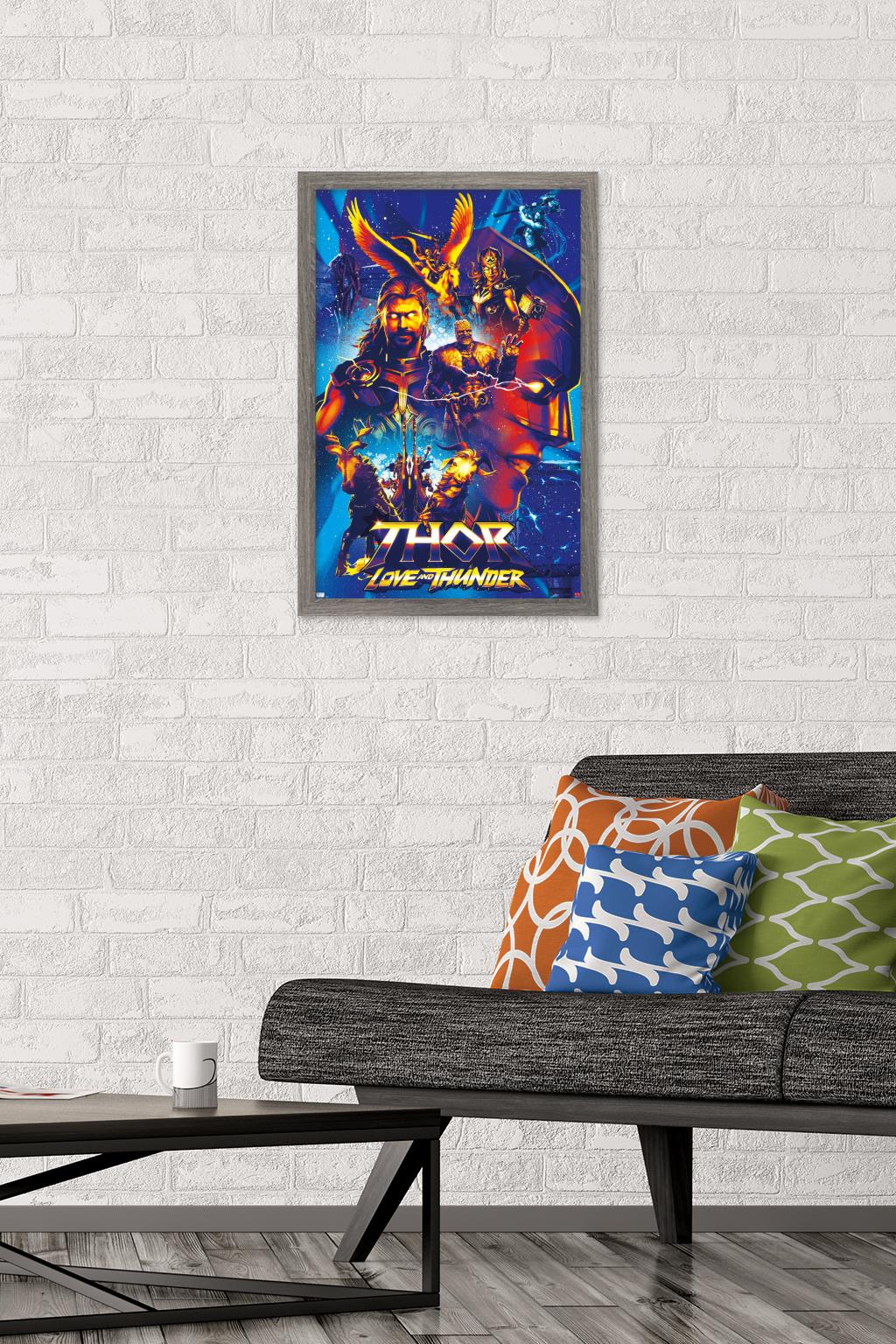 Marvel Thor: Love and Thunder - Group Wall Poster, 14.725" x 22.375" Framed
