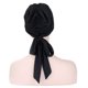 thumbnail image 3 of Gorro de cola larga de lino de cristal de color sólido, pañuelo para la cabeza simple multicolor, gorro de quimioterapia, 3 of 6