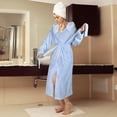 thumbnail image 6 of Women Hooded Fluffy Long Robes Warm Plush Sherpa Lined Hood Fleece Bathrobe with Pocket, 6 of 8
