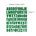 thumbnail image 2 of Uxcell 25mm Height Self Adhesive Waterproof Vinyl Letter Number Sticker Set 6 Sheet Dark Green, 2 of 6