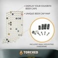 thumbnail image 4 of Torched Indiana Beer Cap Map Wall Mount Decor Art 18"x17"x0.25" Brown, 4 of 4