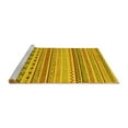thumbnail image 2 of Ahgly Company Machine Washable Indoor Square Abstract Yellow Modern Area Rugs, 7' Square, 2 of 4