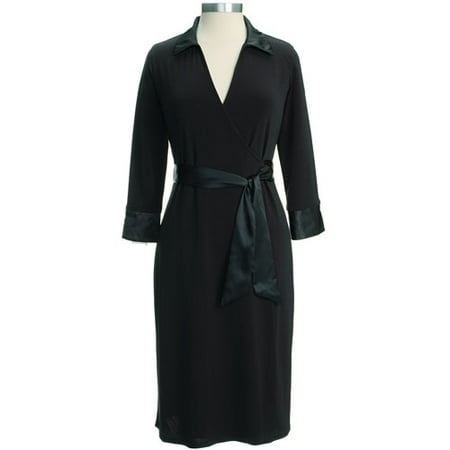 George - Women's Stretch Knit Wrap Dress