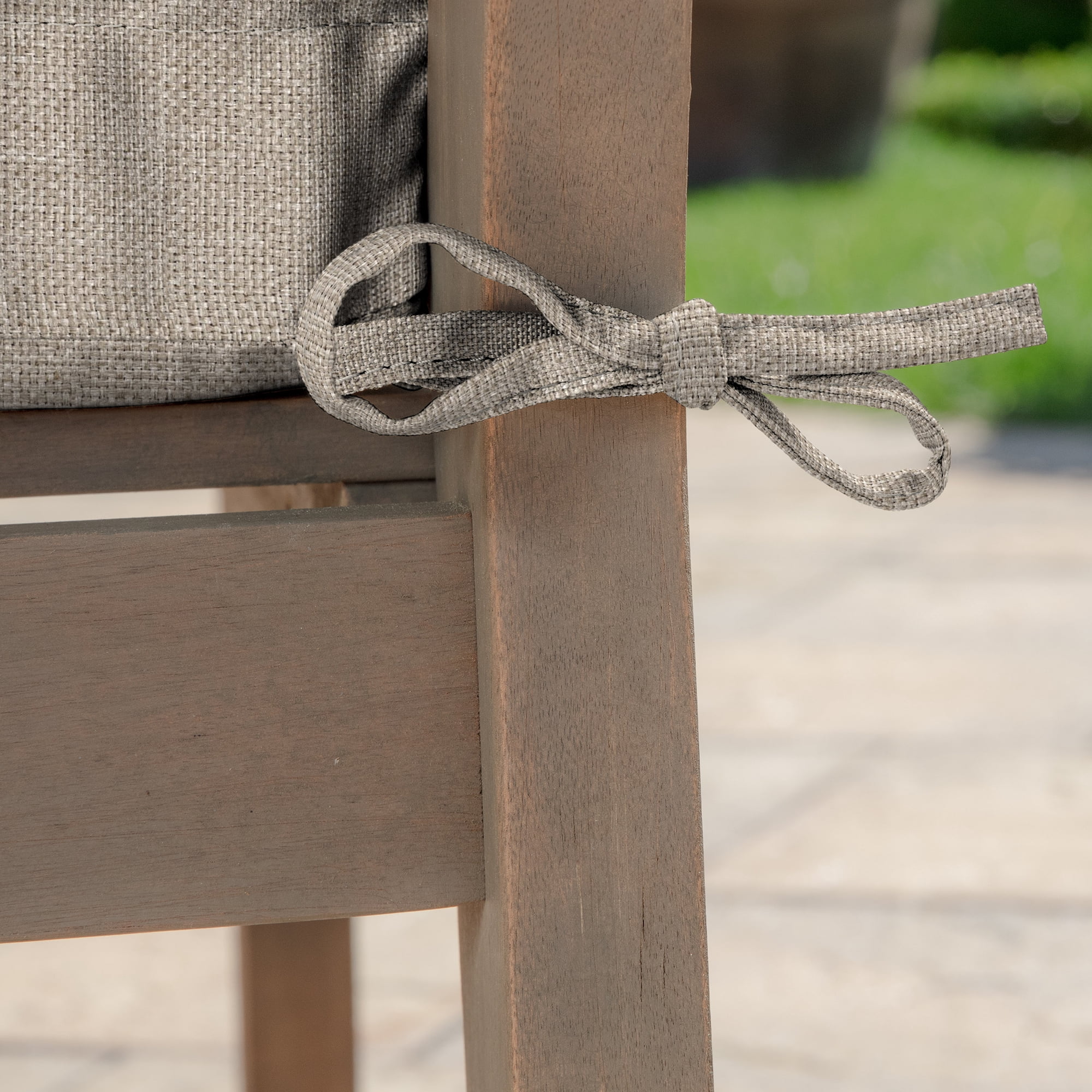 ARDEN Oceantex Outdoor Dining Chair Cushion Set, 21 x 38, Recycled Fabric, Water Repellent, Fade Resistant 21 x 38, Natural Tan
