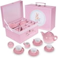 thumbnail image 2 of Jewelkeeper Juego de Té de Porcelana para Niñas, Lunares Rosas, 13 Piezas, 2 of 4