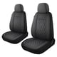 thumbnail image 1 of Fundas para asientos de coche CAROMOP de piel sintética, juego frontal con airbag, 1 of 8