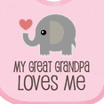thumbnail image 4 of Inktastic Great Grandpa Loves Me Boys or Girls Baby Bib, 4 of 4