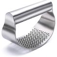 thumbnail image 1 of Garlic Press Rocker - Stainless Steel Garlic Mincer Garlic Crusher, New Innovative Garlic Chopper for Smash Garlic (Imperial Silver), 1 of 5