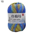 thumbnail image 2 of Zhaomeidaxi 4 Strands Colorful Cotton Crochet Knitting Yarn Assorted Colors Perfect for Mini Knitting Baby Clothes Woolen Yarn(1 Roll), 2 of 5