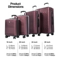 thumbnail image 4 of Travelhouse 4 Piece Hardshell Luggage Set Hardside Lightweight Suitcase with TSA Lock Spinner Wheels.(Wine Red), 4 of 7
