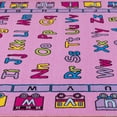 thumbnail image 4 of Allstar Pink Kids / Baby Room Area Rug. Learn ABC / Alphabet Letters Numbers with a Train Bright Colorful Vibrant Colors (3' 3" x 4' 10"), 4 of 7
