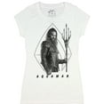 thumbnail image 1 of DC Comics Justice League Aquaman Juniors White T-Shirt (Medium), 1 of 4