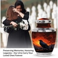 thumbnail image 3 of The Raven’s Dominion - Spacious Large Outdoor Urn for Adult Memorial Urn - Classic Urns - Funeral Ashes Urn - Memorial Gifts - Cremains Box - 10 Inch, 3 of 5